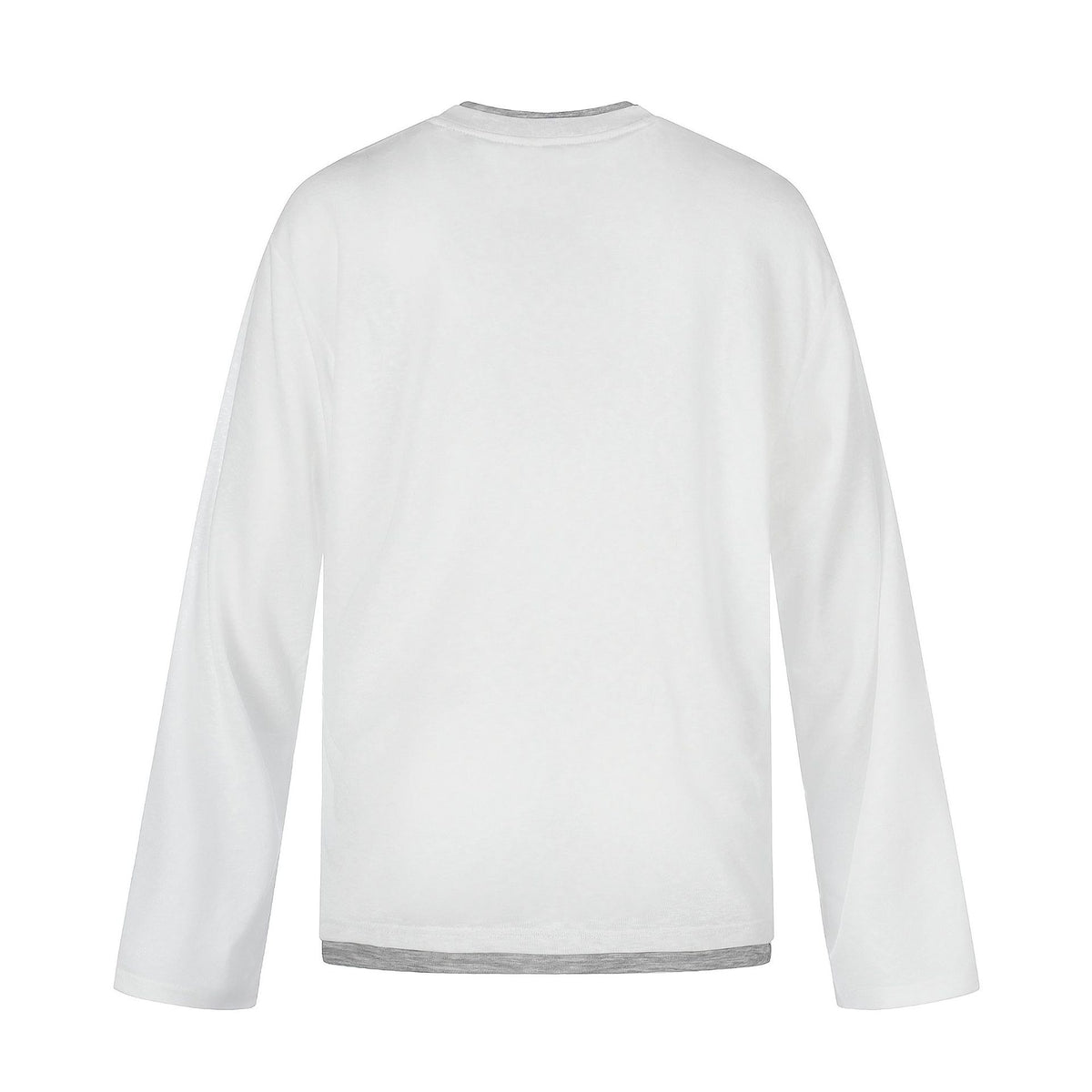 Women's long-sleeve shirt with illustrative horse print and layered look EVA-US
