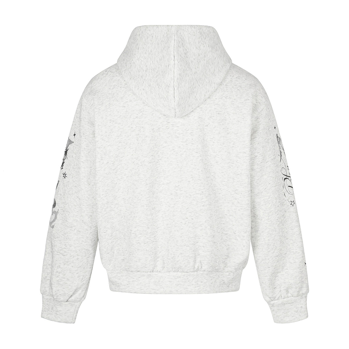 Unisex Printed Hooded Zip Jacket in Casual Boxy Cut with Full Zip EVA-US