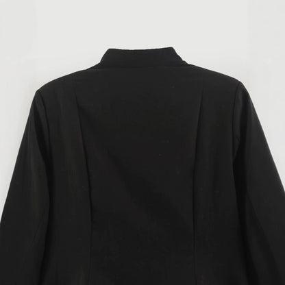 Women's short jacket in chinoiserie style with stand-up collar and knot button closure EVA-US