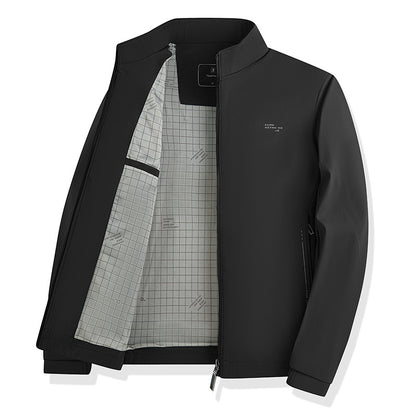 Men's Urban Stand-up Collar Blouson with Minimalist Softshell Look EVA-US