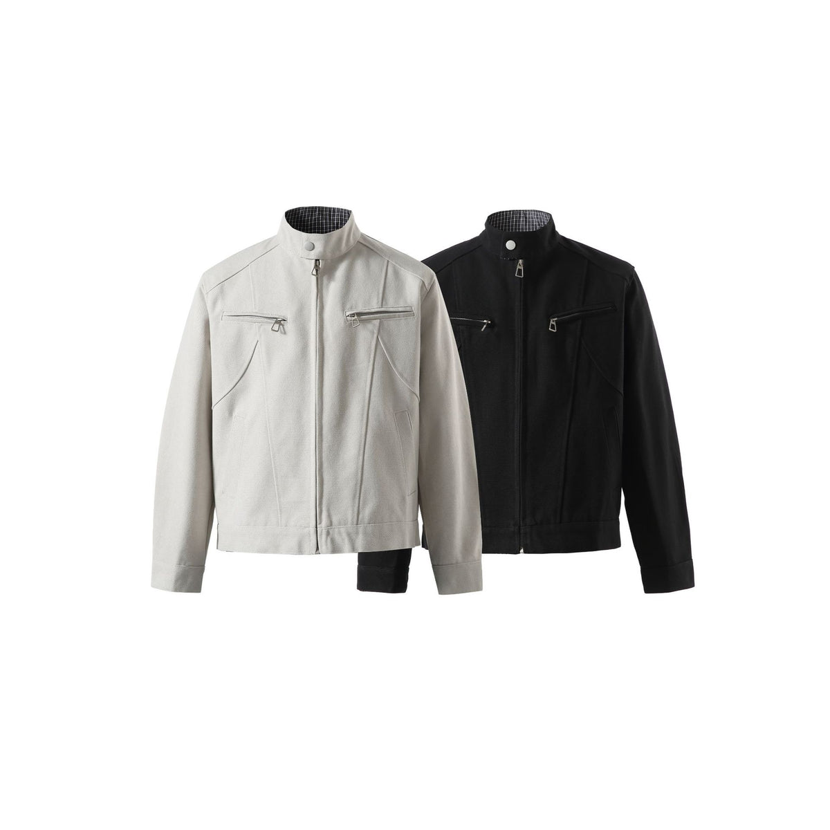 Men's short jacket with stand-up collar and zip pockets EVA-US