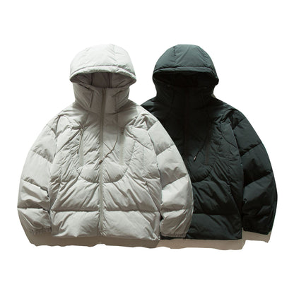 Women’s oversized quilted hooded jacket with voluminous thermal padding EVA-US