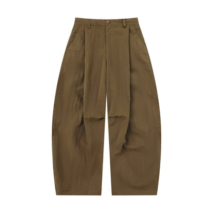 Women's Wide Culotte Pants with High Waist and Structured Cotton Blend EVA-US