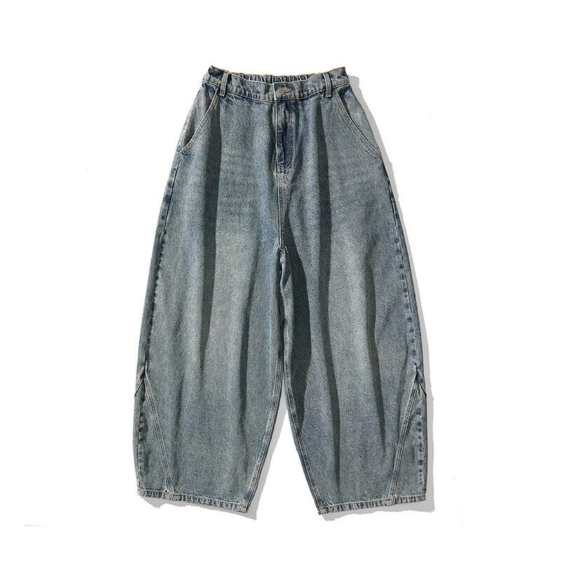 Men's extremely wide-cut baggy jeans with a low crotch and balloon-shaped hem EVA-US