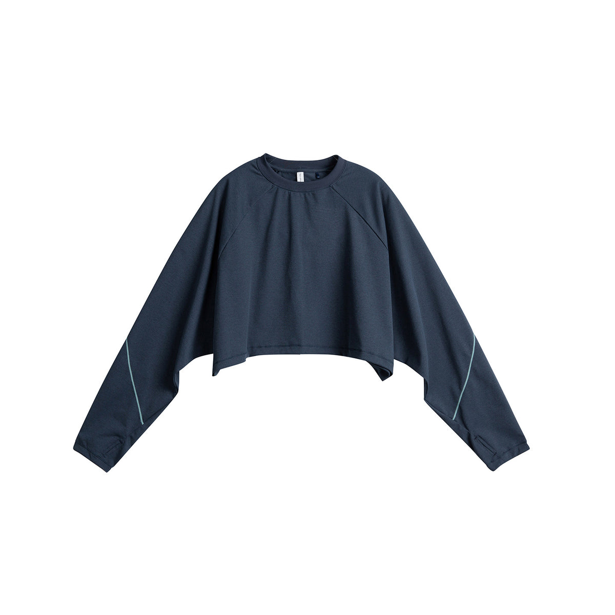 Women Short Cropped Oversize Sweatshirt with Bat Sleeves EVA-US