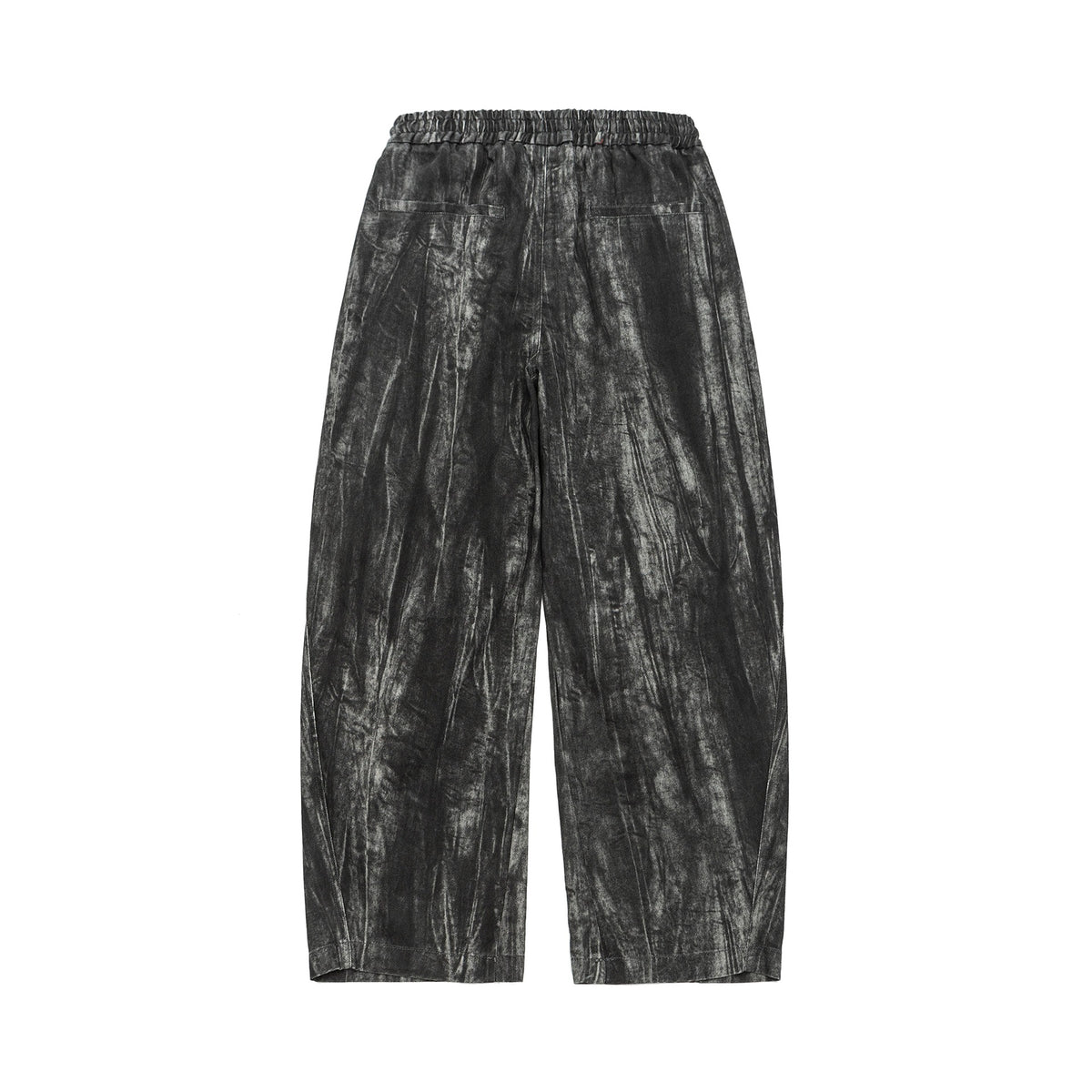 Men's Asymmetrical Harem Pants with Pleated Layers and Drawstring EVA-US