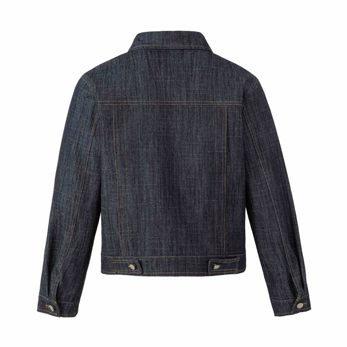 Women's denim jacket with decorative studs and precise decorative seams EVA-US