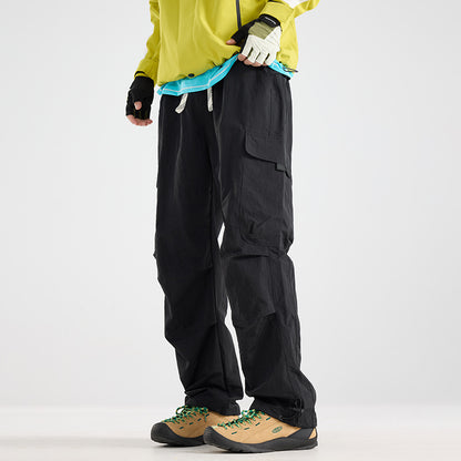Men's Lightweight Technical Cargo Trekking Pants with Drawstring Waist, Utility Pockets and Adjustable Leg Openings EVA-US