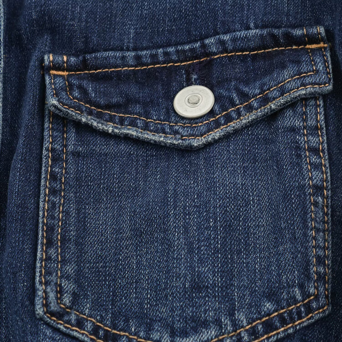 Women's Straight Denim Shirt Dress with Full Button Placket and Chest Pockets EVA-US