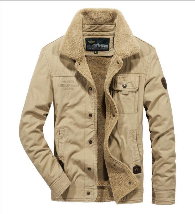 Men's canvas transition jacket with ribbed collar, concealed zip and checkered lining EVA-US