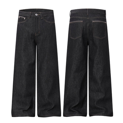 Women Wide Cropped Denim Culotte with High Waist and Classic Pocket Detail EVA-US