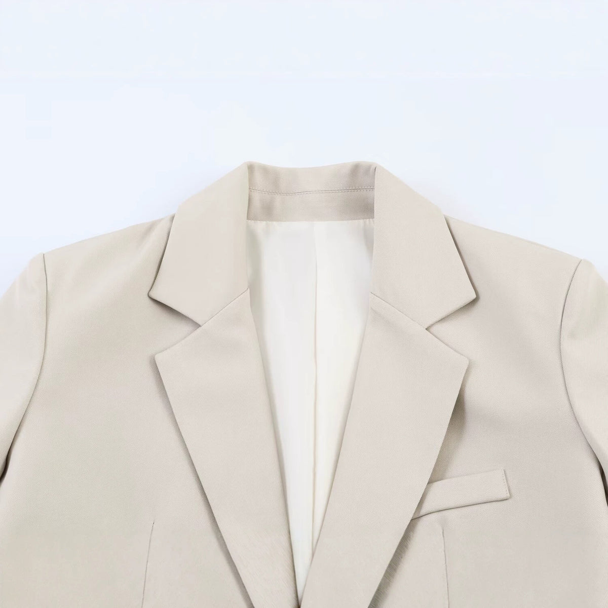 Women's Tailored Blazer with Soft Lapels and Welt Pockets EVA-US