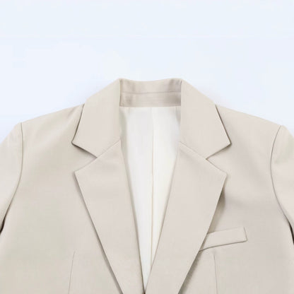 Women's Tailored Blazer with Soft Lapels and Welt Pockets EVA-US