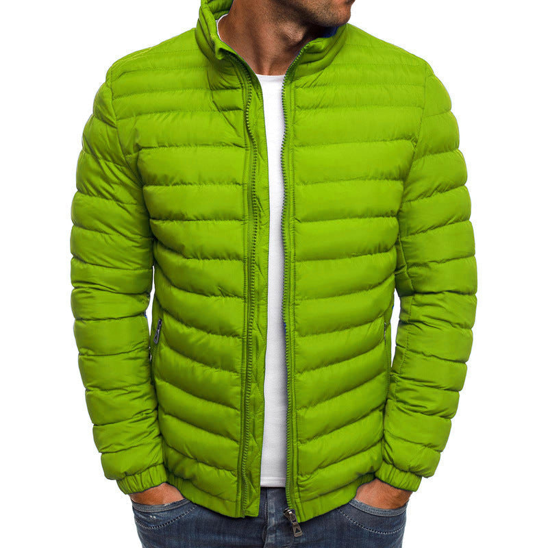 Men's lightweight quilted jacket with high collar and practical pockets EVA-US