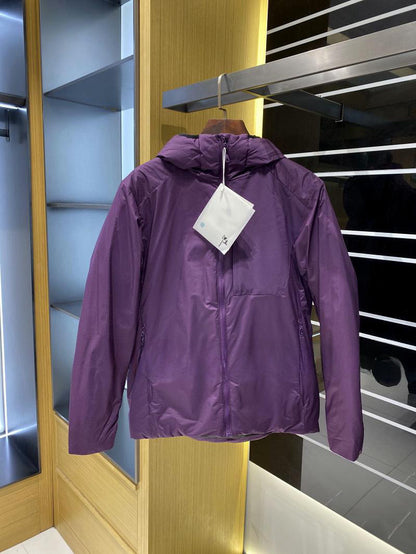 Women Lightweight Padded Hooded Jacket with Minimalist Outdoor Insulation EVA-US