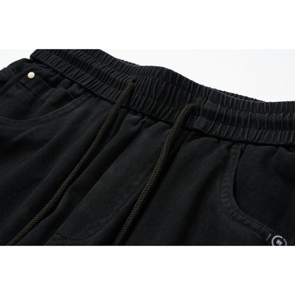 Ladies wide relaxed pants with elastic waistband, drawstring and side pockets EVA-US