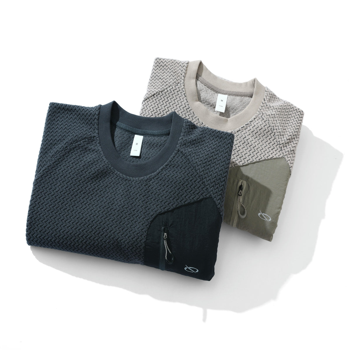 Unisex Structured Waffle Sweatshirt with Chest Zip Pocket EVA-US