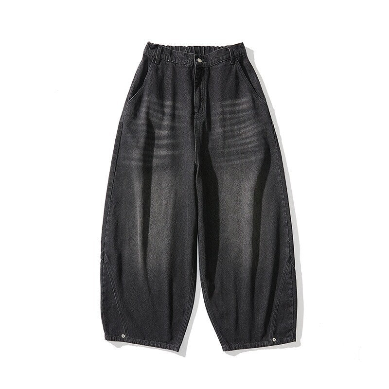 Men's extra-wide baggy jeans with a dropped crotch, relaxed low-crotch cut, and wide hem EVA-US