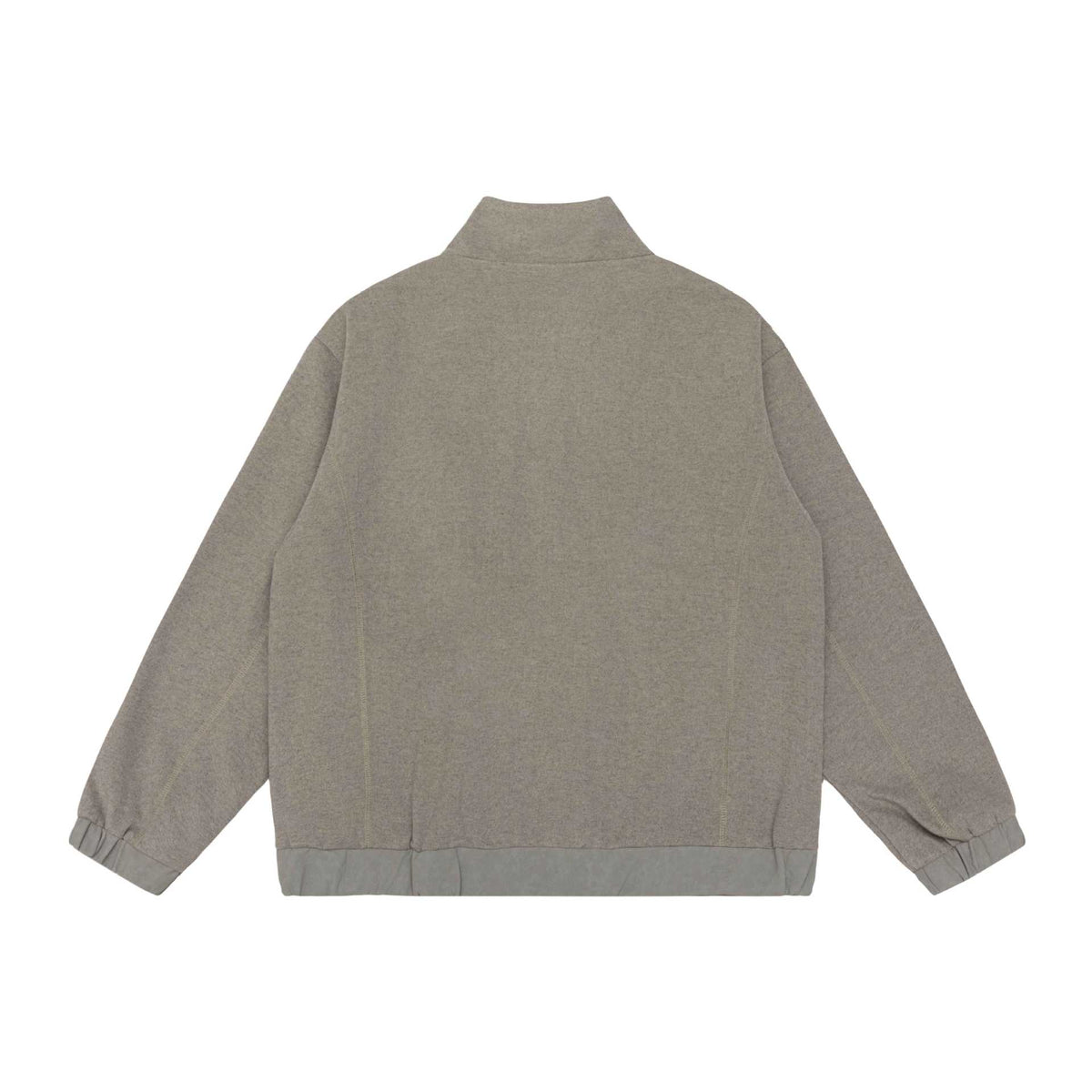 Unisex short jacket in boxy cut made of wool blend with funnel collar and zipper EVA-US