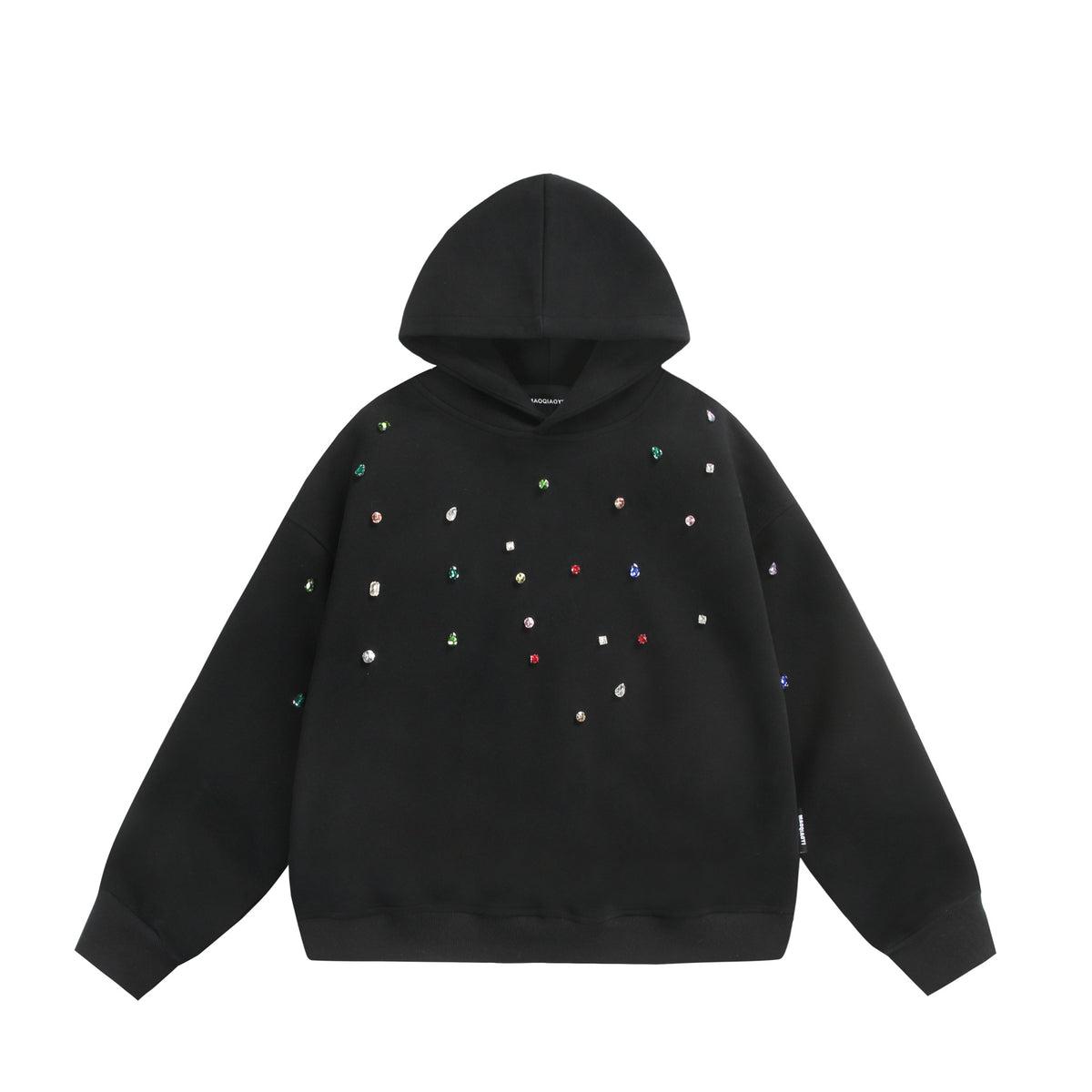 Women Oversize Hoodie with Rhinestone Applications and Relaxed Fit EVA-US