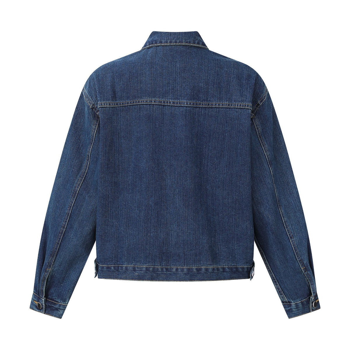 Unisex casually cut denim blouson jacket with full zip EVA-US