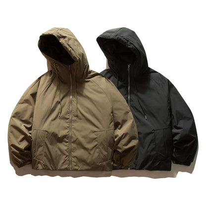 Unisex Boxy quilted hooded jacket with thermal insulation and elastic cuffs EVA-US