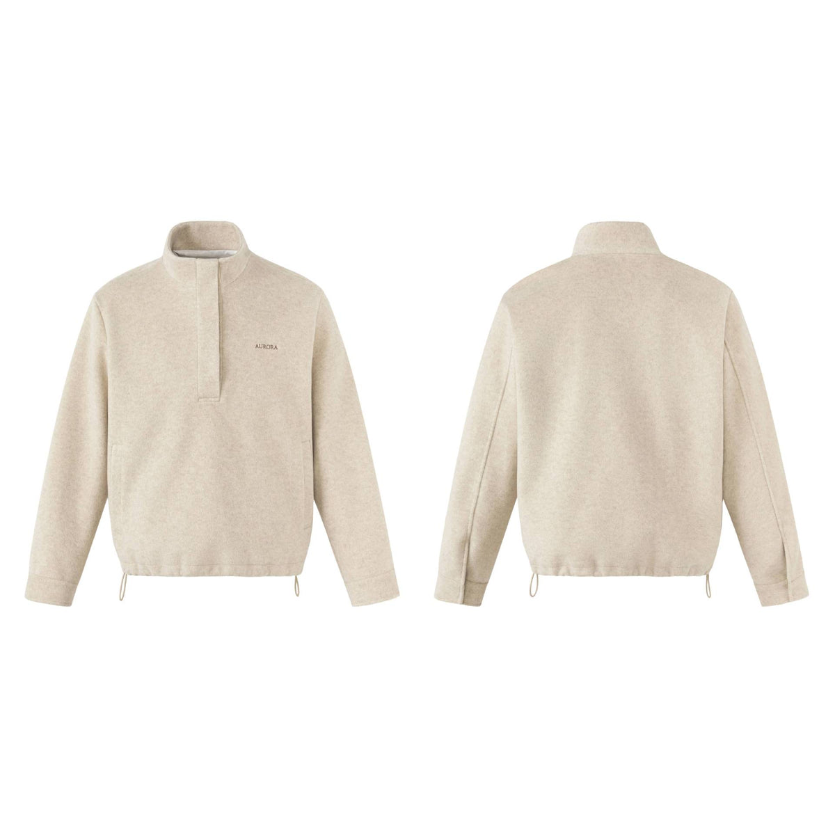 Unisex Short Cut Oversized Funnel Sweater with Drawstring and Kangaroo Pocket EVA-US