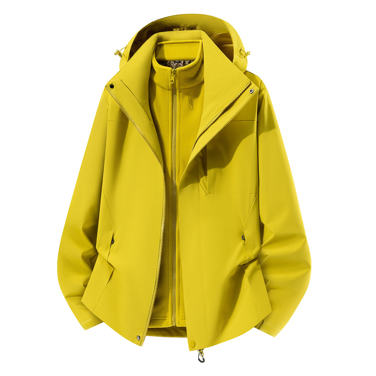 Women two-in-one softshell rain jacket with detachable fleece lining and hood EVA-US