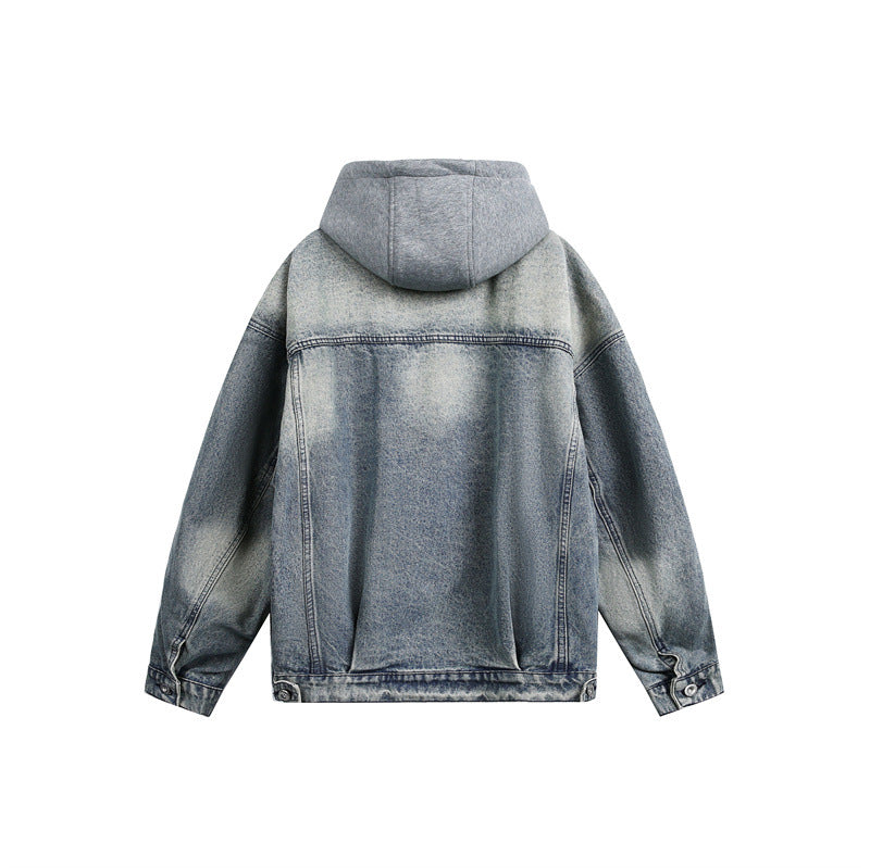 Unisex Oversize Hooded Sweat Jacket with Zipper, Side Pockets and Lined Hood EVA-US