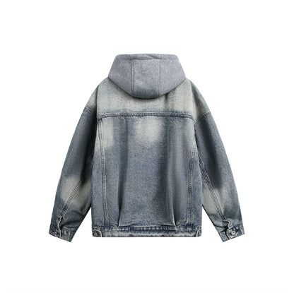 Unisex Oversize Hooded Sweat Jacket with Zipper, Side Pockets and Lined Hood EVA-US