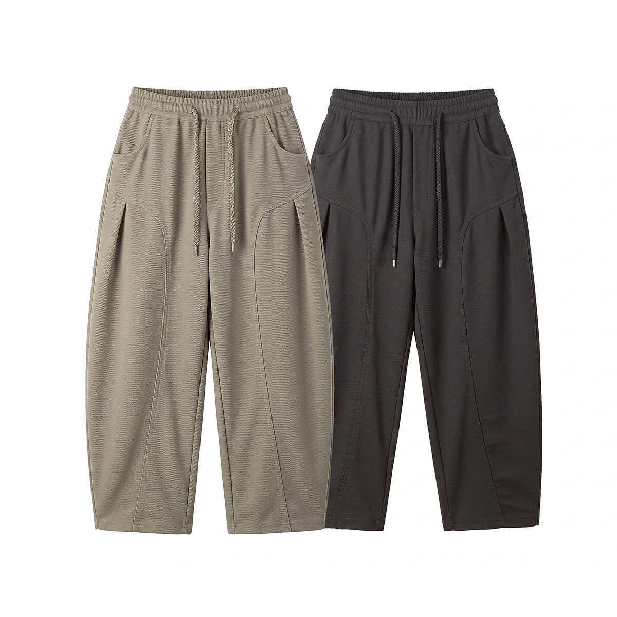 Women Relaxed-Cropped Jogpant with drawstring, side pleats and inset pockets EVA-US