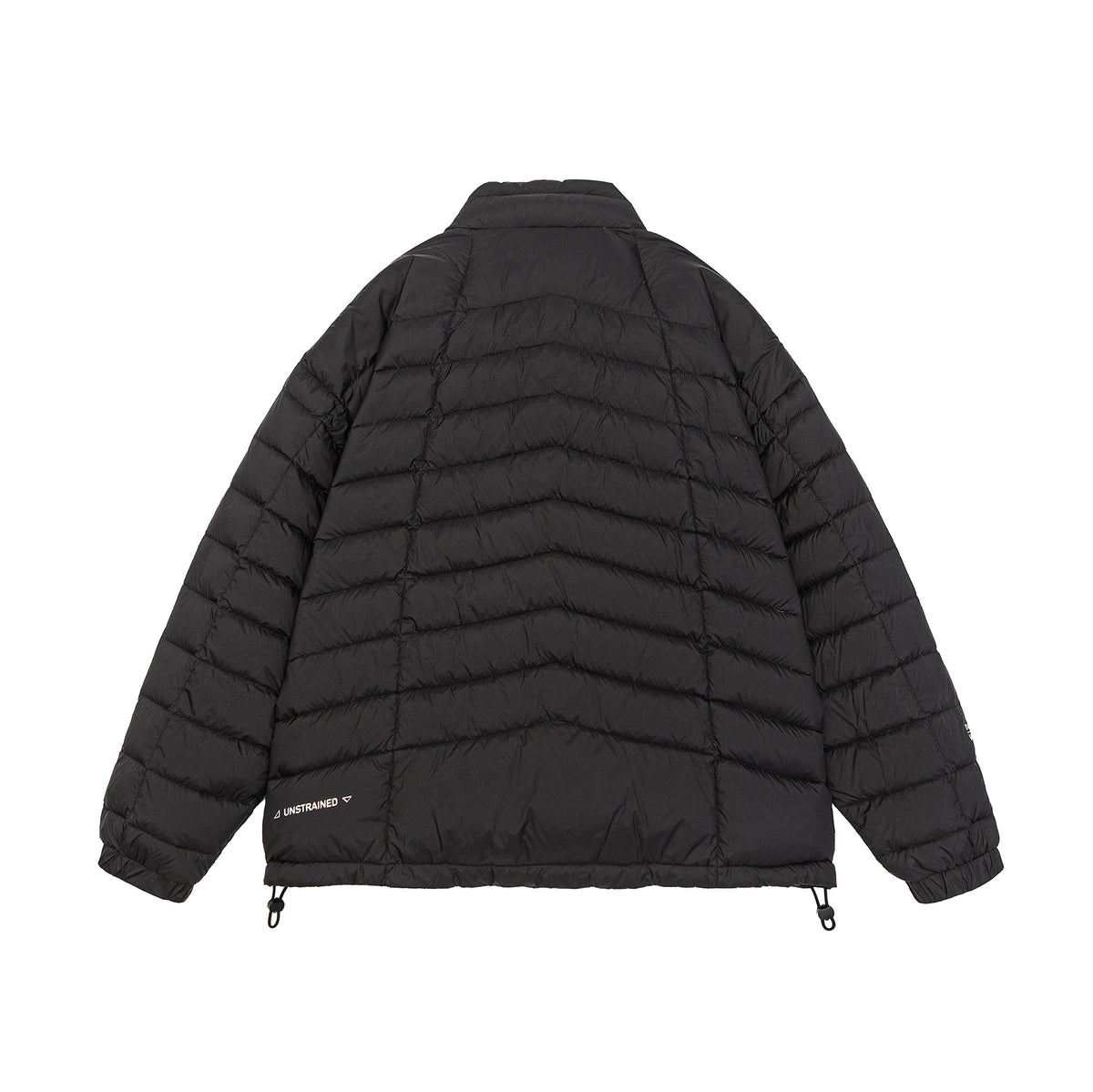 Men's short quilted insulation jacket with high stand-up collar and drawstring hem EVA-US