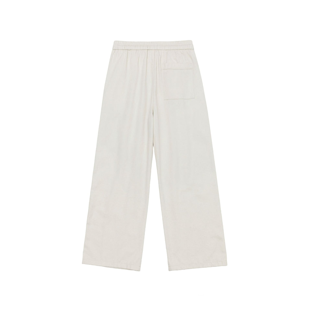 Women's Wide Culotte Pants Made of Cotton Blend with Elastic Waistband and Drawstring EVA-US