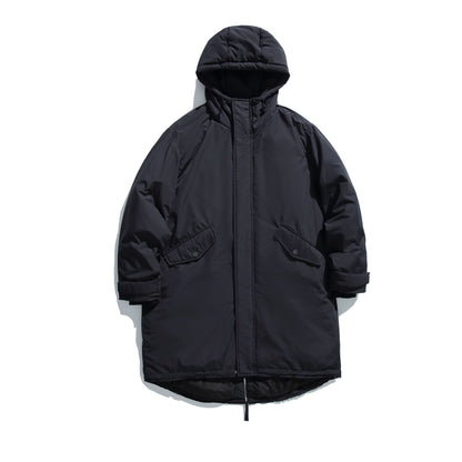 Men's Long Insulated Functional Parka with Stand-Up Collar and Drawstring Hem EVA-US