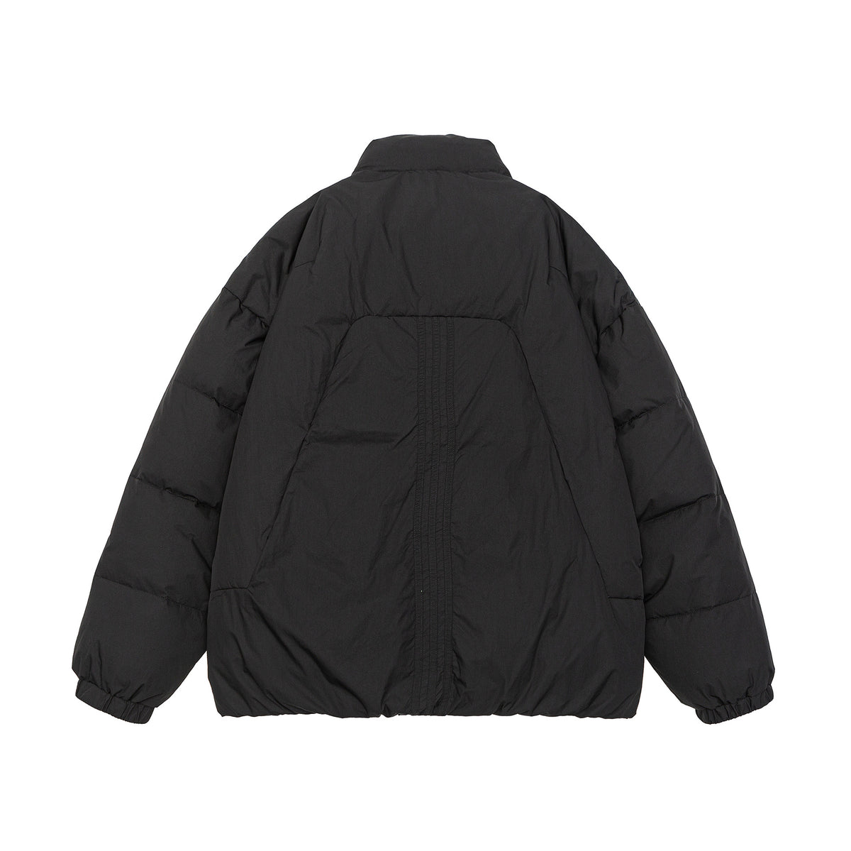 Women's Voluminous Padded Jacket with High Stand Collar and Windproof Front Flap EVA-US