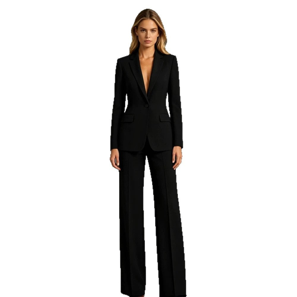 Ladies Elegant Suit with Wide Leg