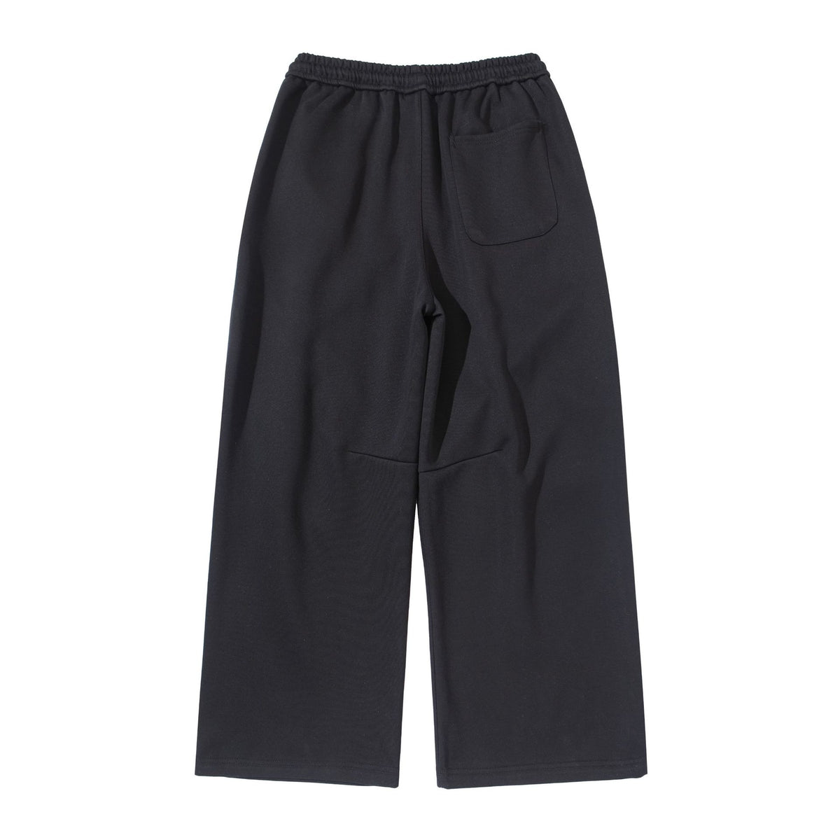 Women's Wide Cropped Jogging Pants made of French Terry with a high elastic waistband, drawstring, and side pockets EVA-US
