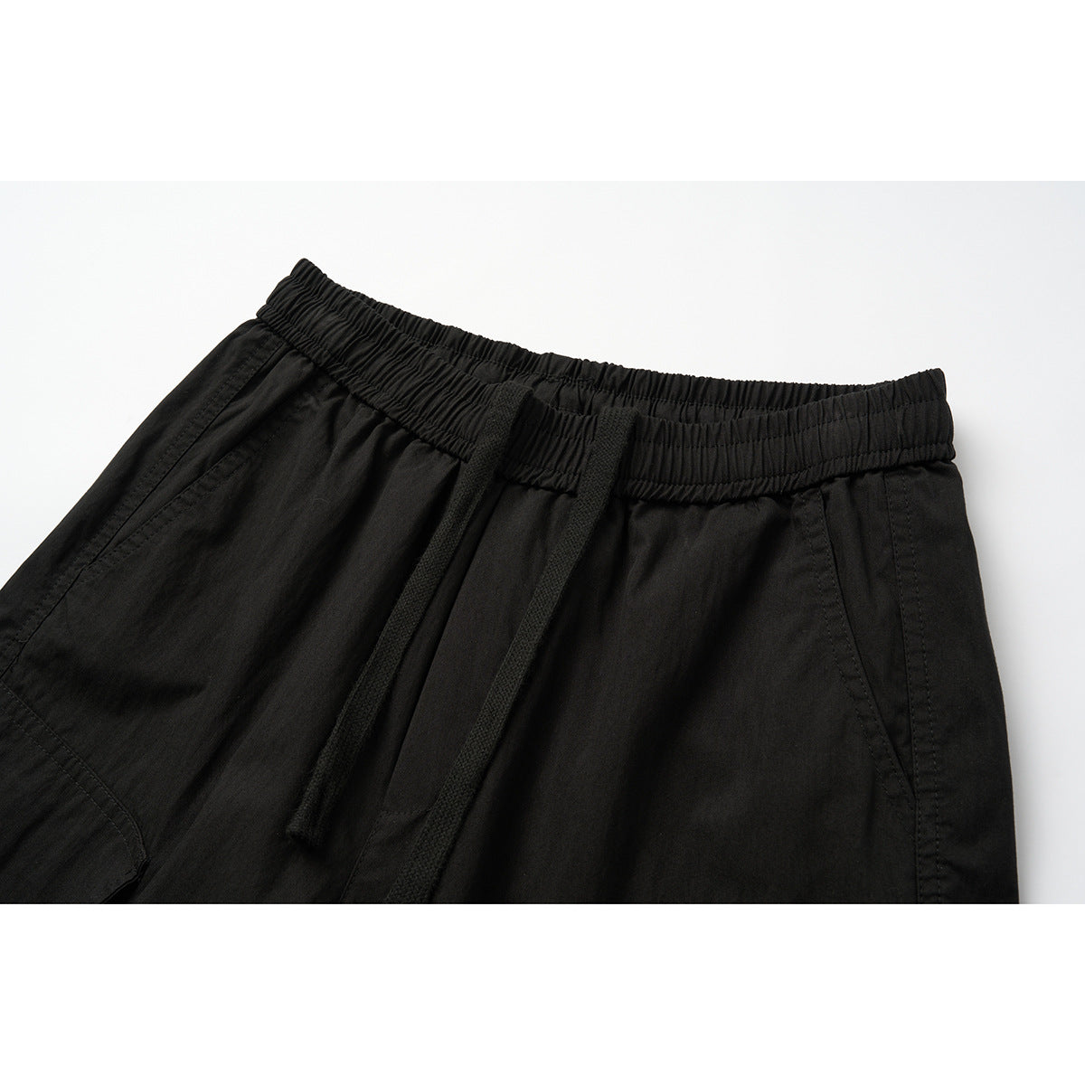 Women's Wide Cargo Culotte with Elasticated Drawstring Waist and Flap Pockets
