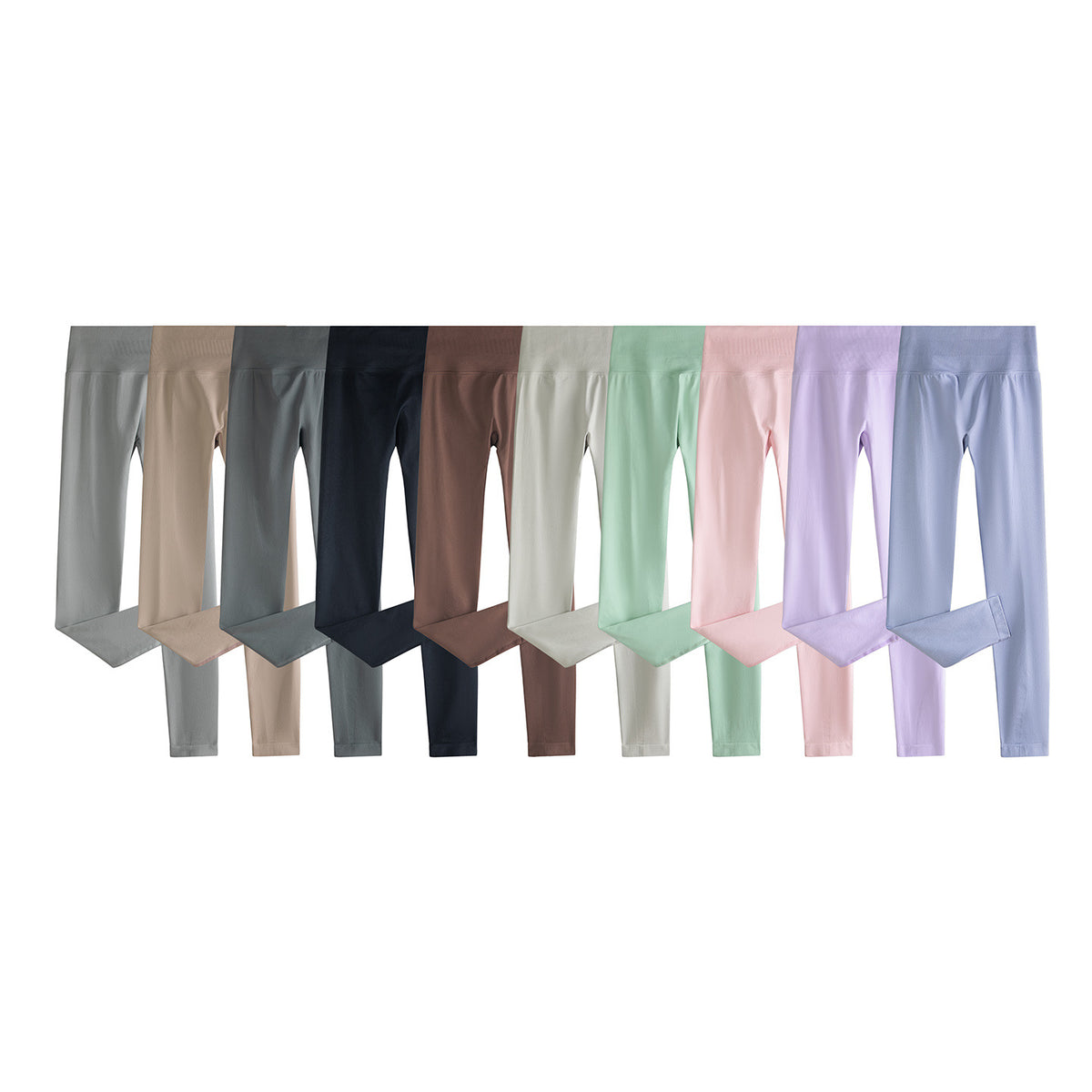 Women's Seamless High-Waist Leggings with Wide Comfort Waistband EVA-US