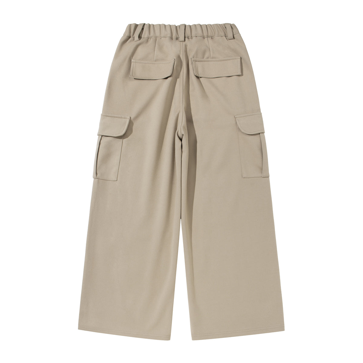 Women's Cropped Cargo Pants with Wide Leg and Patch Pockets EVA-US