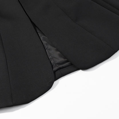 Men's Slim-Fit Blazer Short Jacket with Stand Collar and Minimalist Closure EVA-US