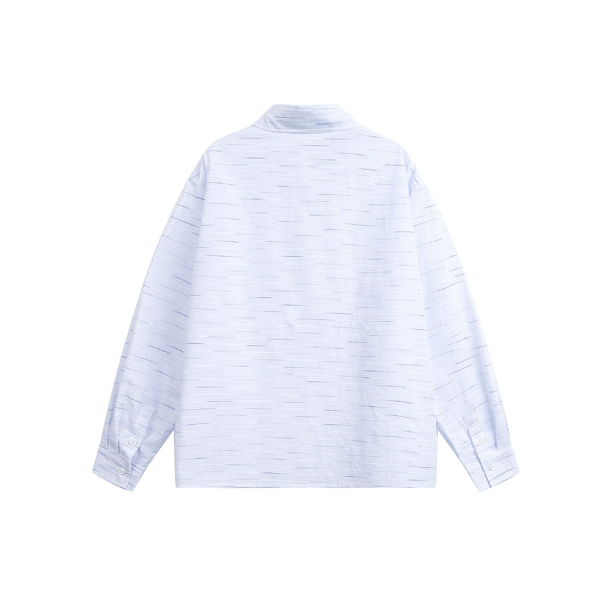Women’s Wide Oversized Shirt with Fine Striped Texture and Chest Pocket EVA-US