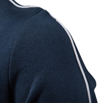 Men's sweat jacket with high collar and full zip EVA-US