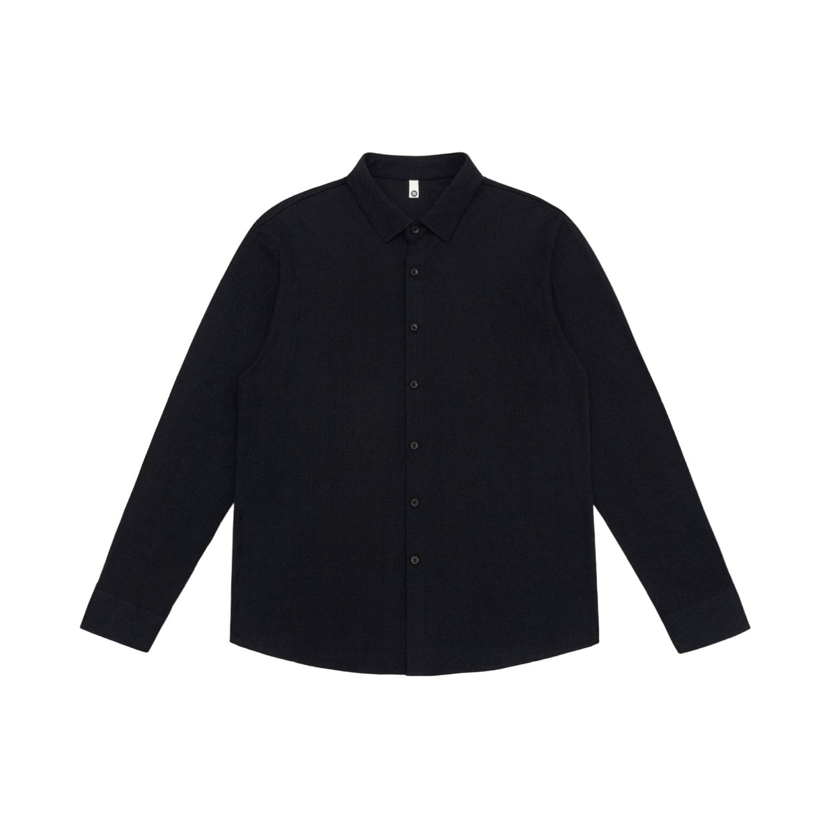 Men's fine cotton twill shirt jacket style with a Kent collar and rounded hem EVA-US