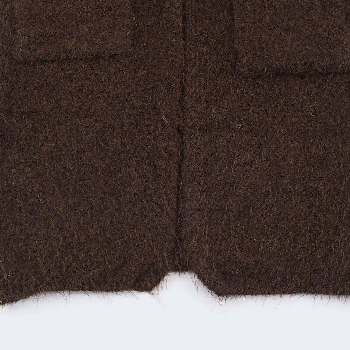 Women's Oversized Knit Coat with V-Neck, Cozy Boucle Look and Patch Pockets EVA-US