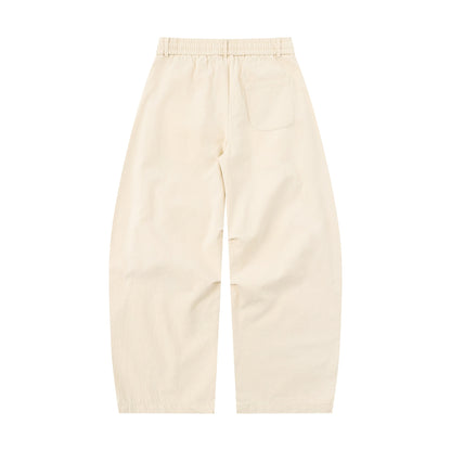 Women's Wide Cargo Bermuda with Drawstring Waist and Patch Pockets EVA-US