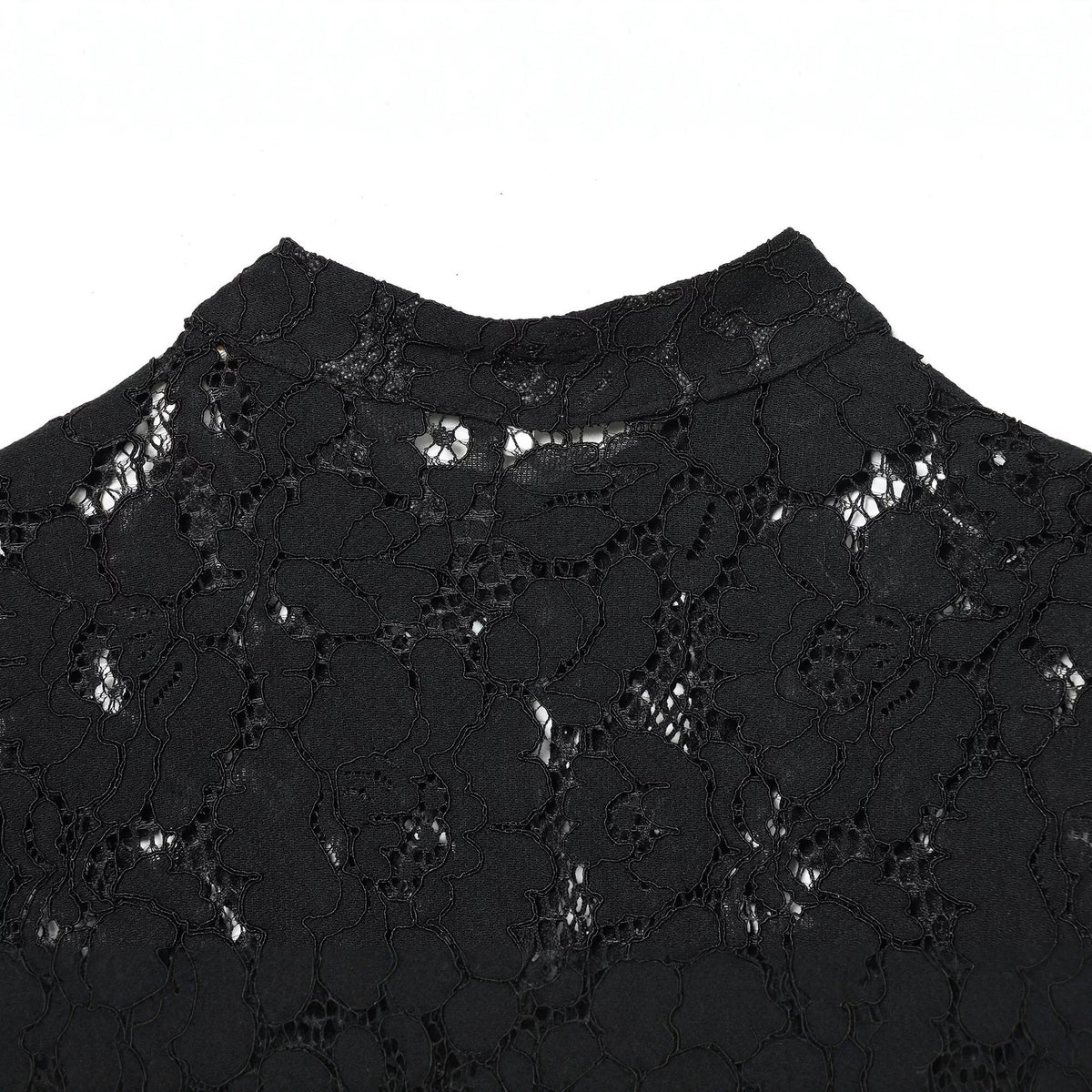 Women's lace jacket with mandarin collar and decorative frog closures EVA-US