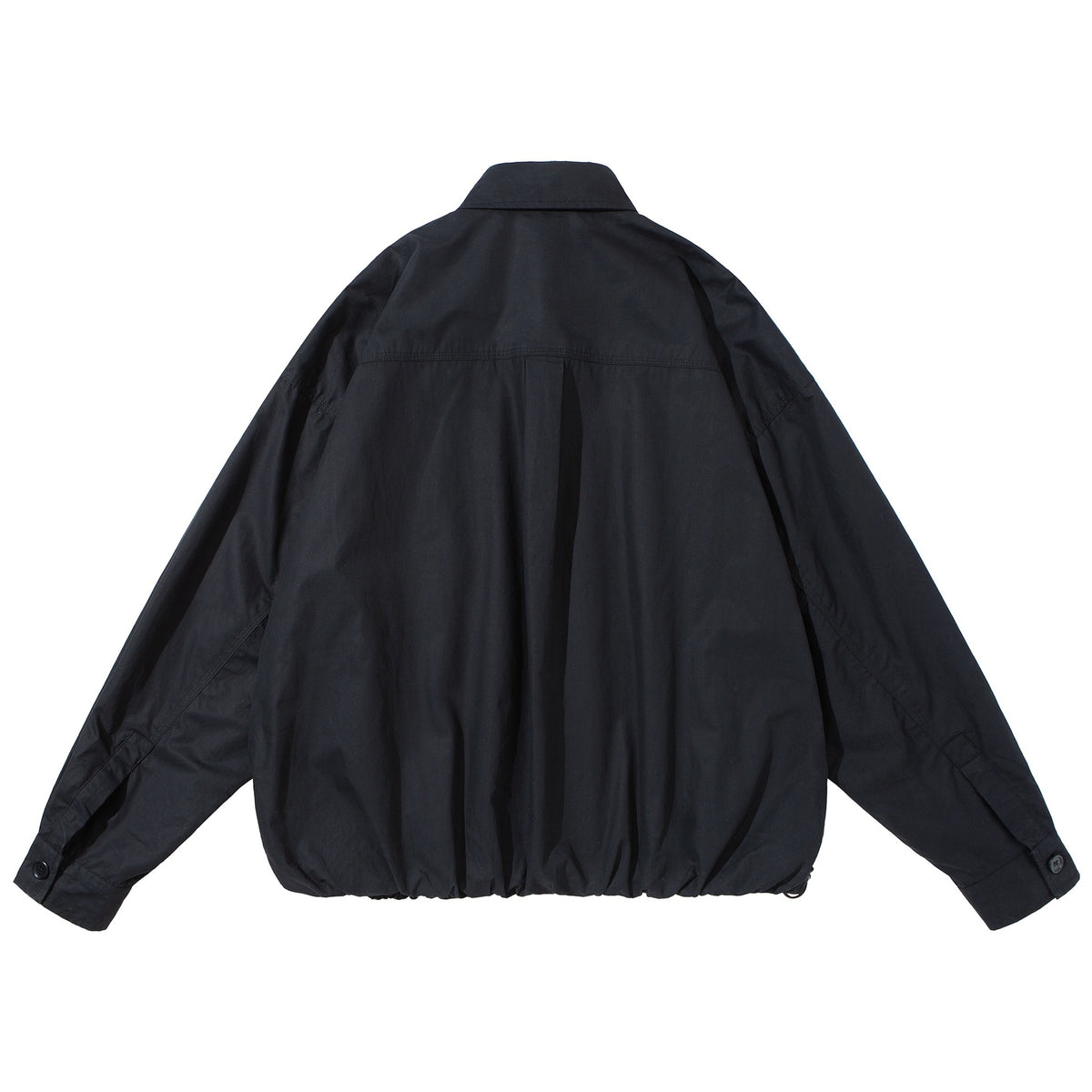 Unisex Loose fitting overshirt jacket made of cotton blend with drawstring hem and chest pocket EVA-US