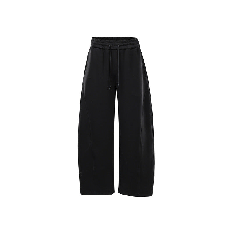 Women's Wide Sweatpants with High Waist, Drawstring and Side Pockets EVA-US