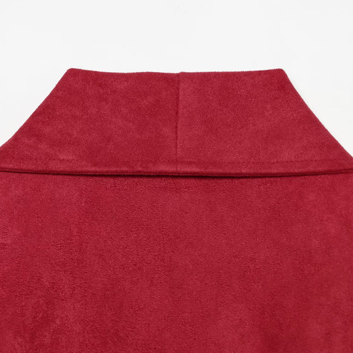 Women Cropped Jacket in Kimono Style made of Velvet Look with Shawl Collar and Tie Belt EVA-US